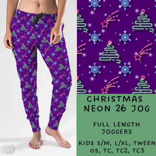 PREORDER Batch #225 - Neon Christmas - Closes 10/28 - ETA early Dec - Christmas Neon 26 Full and Capri Length Joggers