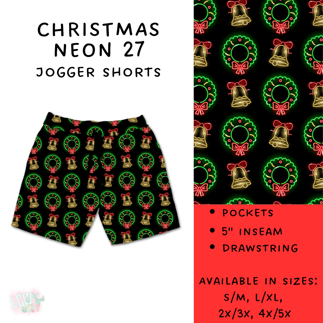 PREORDER Batch #225 - Neon Christmas - Closes 10/28 - ETA early Dec - Christmas Neon 27 Biker & Jogger Shorts