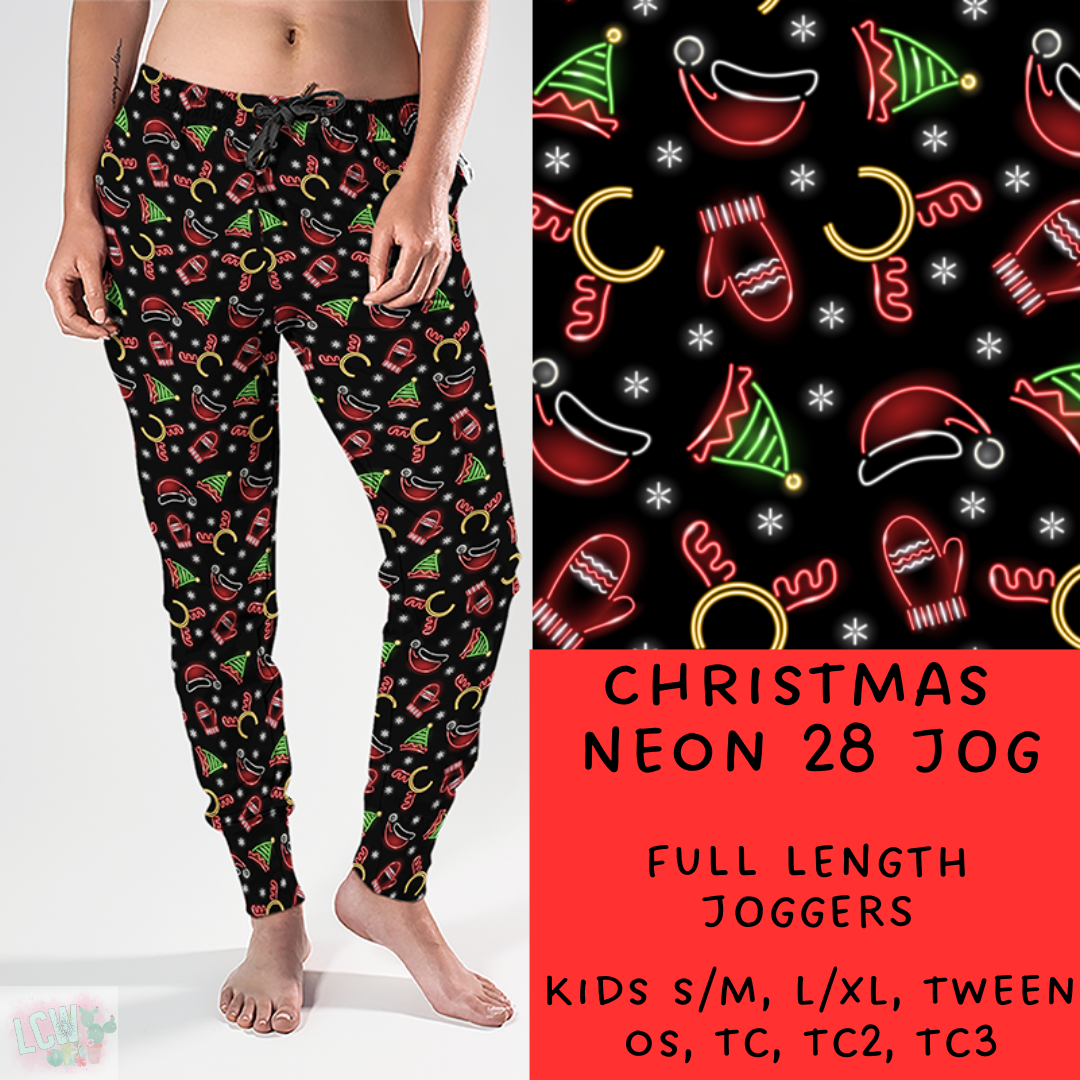 PREORDER Batch #225 - Neon Christmas - Closes 10/28 - ETA early Dec - Christmas Neon 28 Full and Capri Length Joggers