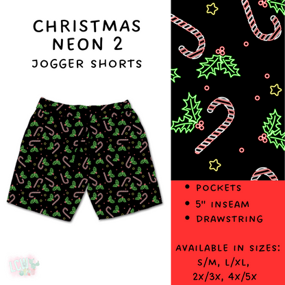 PREORDER Batch #225 - Neon Christmas - Closes 10/28 - ETA early Dec - Christmas Neon 02 Biker & Jogger Shorts