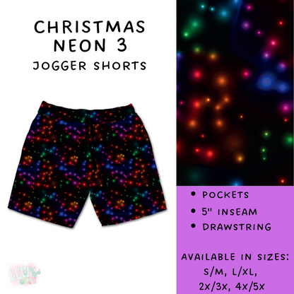 PREORDER Batch #225 - Neon Christmas - Closes 10/28 - ETA early Dec - Christmas Neon 03 Biker & Jogger Shorts