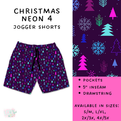 PREORDER Batch #225 - Neon Christmas - Closes 10/28 - ETA early Dec - Christmas Neon 04 Biker & Jogger Shorts