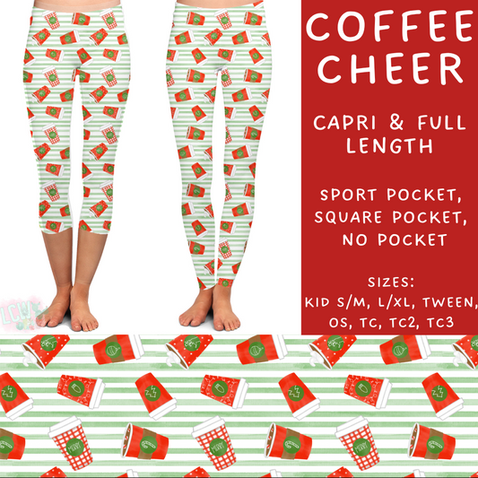 PREORDER  Batch #217 - Christmas Spirit - Closes 10/16 - ETA late Nov - Coffee Cheer Full and Capri Length Leggings