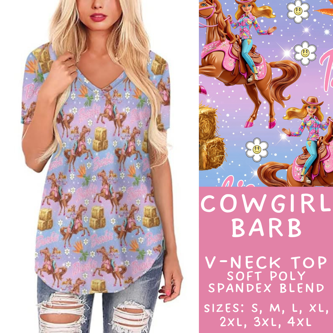 Batch #278 - Cool Characters 7 - Closes 1/29 - ETA early April - Cowgirl Barb V-Neck Tee