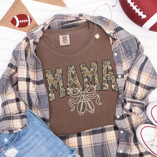 Camo Mama Coquette Bow Tee