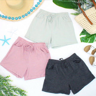 IN STOCK Candice Crinkle Shorts - Dusty Rose