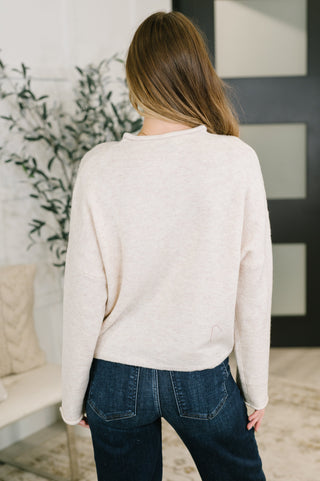 Careful Consideration Collared Button Down in Heathered Beige