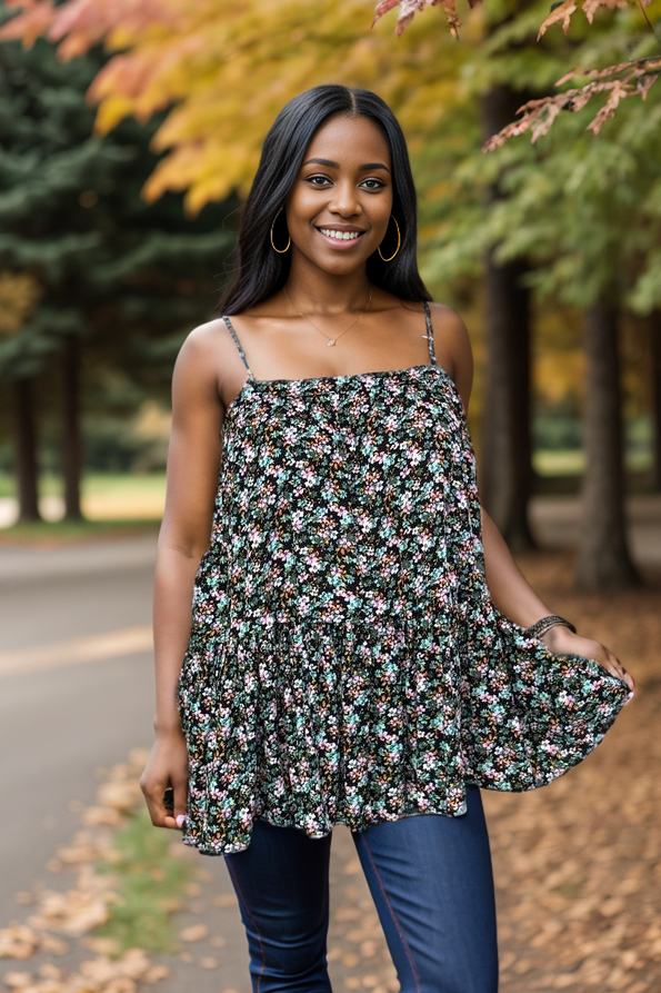 Celeste Tunic Top - Black