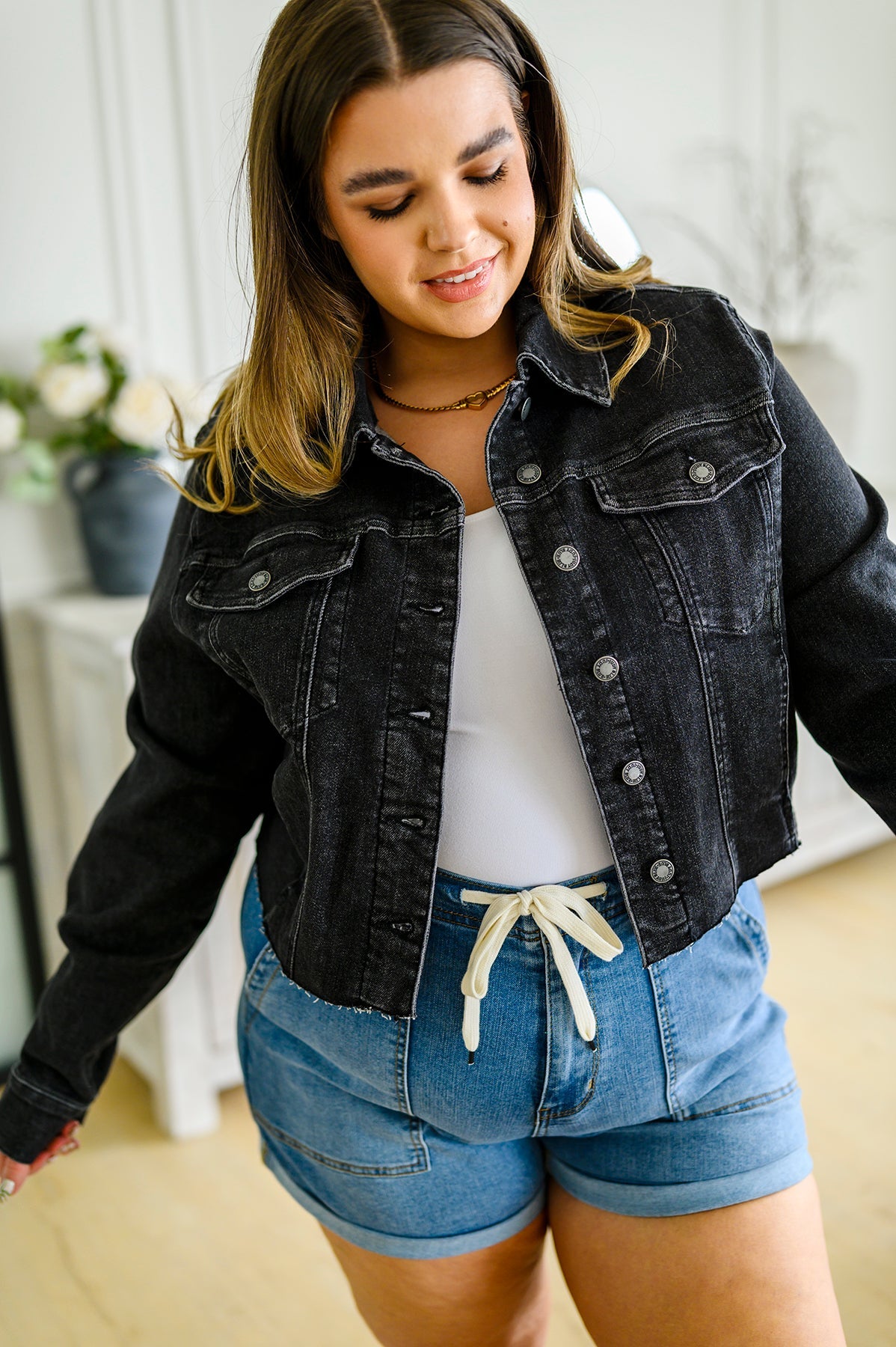 Charlie Cropped Denim Jacket