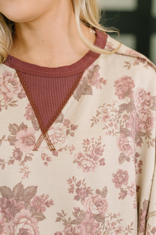 Come Out to Play Contrast Casual Pullover