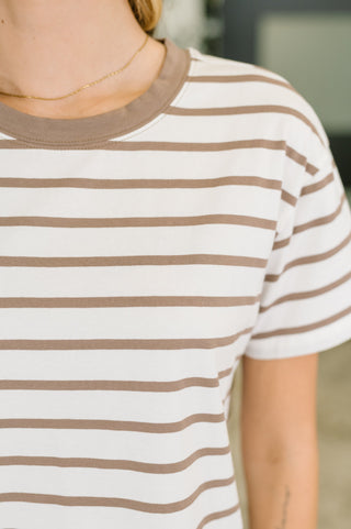 Convincing Argument Casual Tee in Mocha