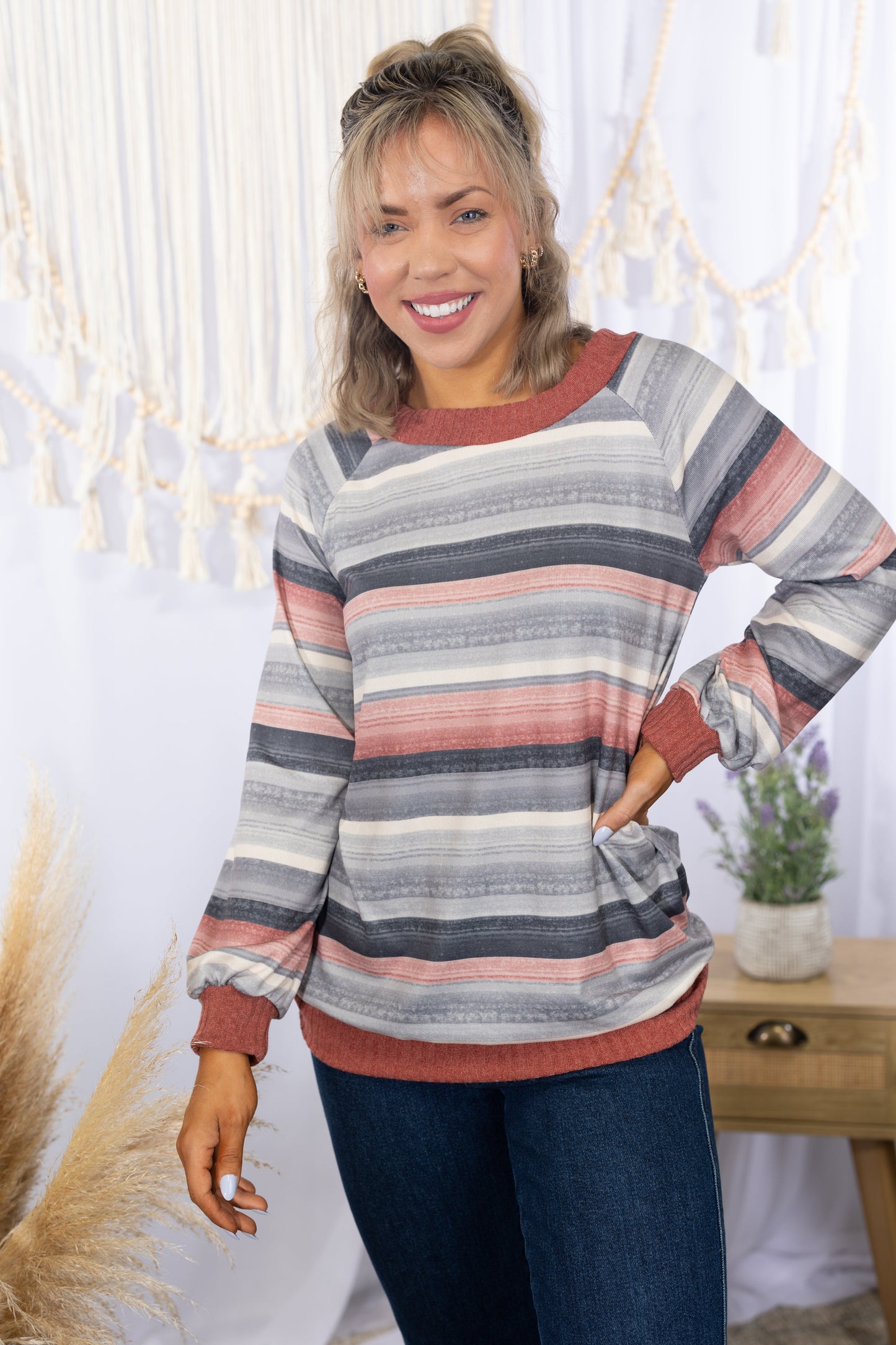 Cozy in Stripes Pullover