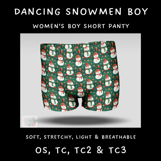 Batch #232 - Christmas Underwear - Closes 10/31 ETA early/mid Dec - Dancing Snowmen Boy Shorts