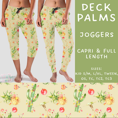 PREORDER  Batch #217 - Christmas Spirit - Closes 10/16 - ETA late Nov - Deck Palms Full and Capri Length Joggers