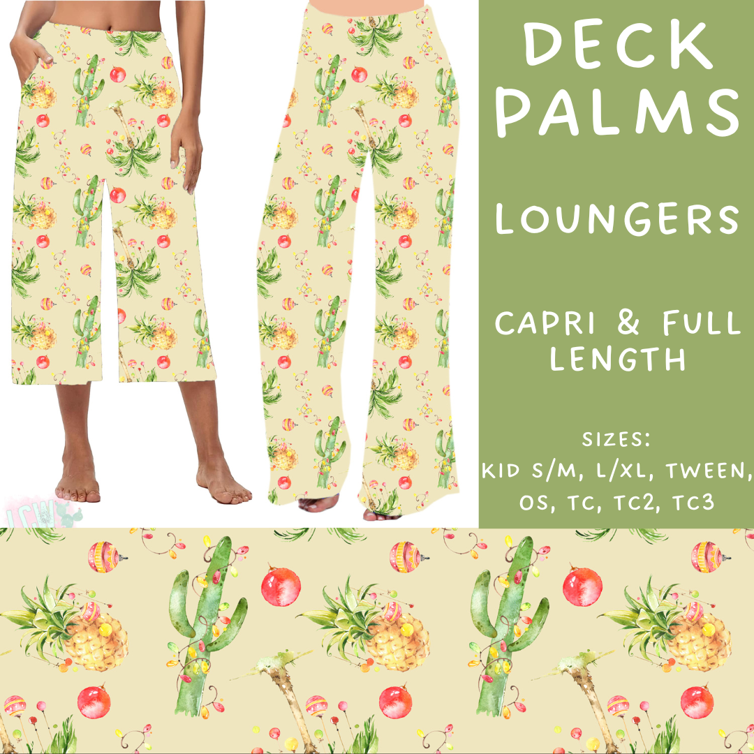 PREORDER  Batch #217 - Christmas Spirit - Closes 10/16 - ETA late Nov - Deck Palms Capri and Full Length Loungers