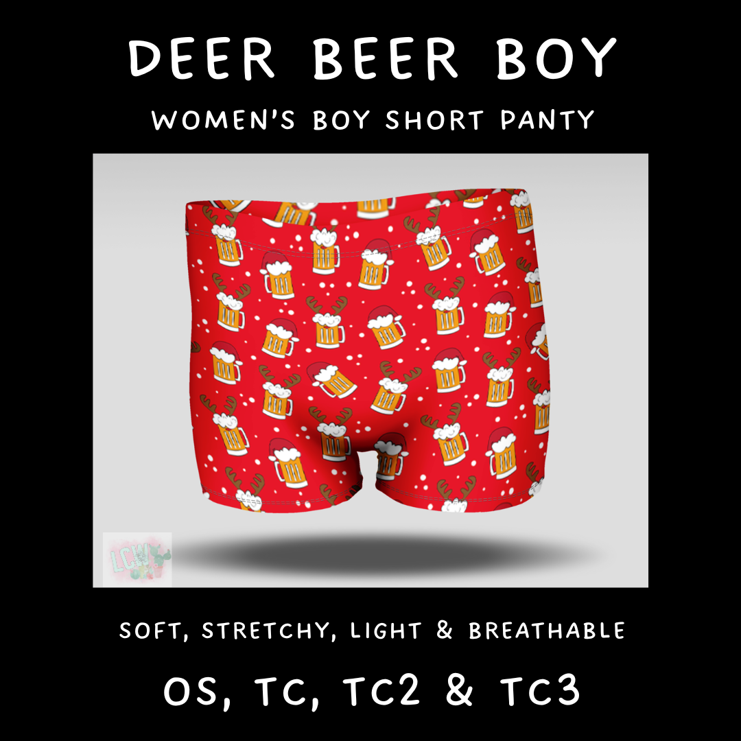 Batch #232 - Christmas Underwear - Closes 10/31 ETA early/mid Dec - Deer Beer Boy Shorts