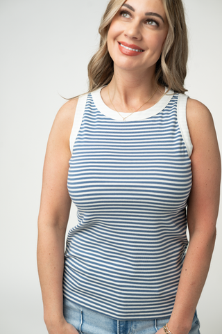 IN STOCK Classic Tank - Blue and White