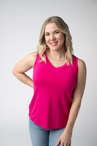 IN STOCK Noelle Tank - Hot Pink