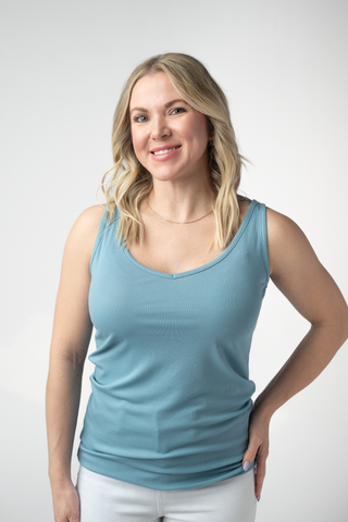 IN STOCK Kennedy Tank - Dusty Blue