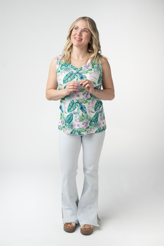 IN STOCK Noelle Tank - Tropical Leaf