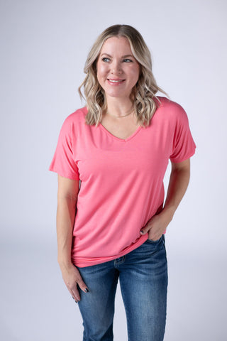 IN STOCK Chloe Cozy Top - Sun Kissed Coral
