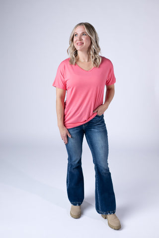 IN STOCK Chloe Cozy Top - Sun Kissed Coral