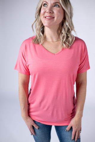 IN STOCK Chloe Cozy Top - Sun Kissed Coral