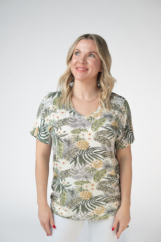 IN STOCK Chloe Cozy Top - Pineapple Leaf
