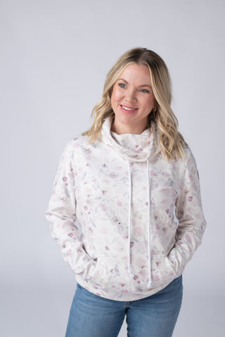 IN STOCK Soft Funnel Neck - Blush Floral