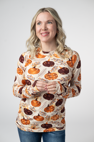 IN STOCK Blair Long Sleeve Top - Autumn Gourds