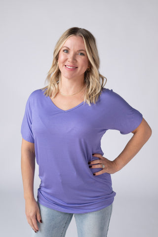 IN STOCK Chloe Cozy Top - Periwinkle Purple FINAL SALE