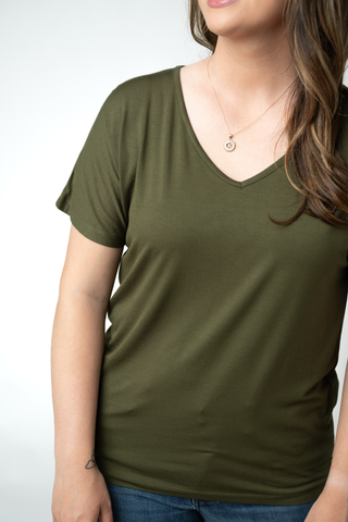 IN STOCK Chloe Cozy Top - Dark Olive