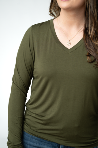 IN STOCK Larissa Long Sleeve - Dark Olive