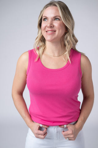 IN STOCK Ava Tank - Hot Pink
