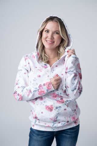 IN STOCK HalfZip Hoodie - Pink Bloom