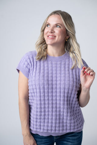 IN STOCK Kelly Knitted Top - Lavender
