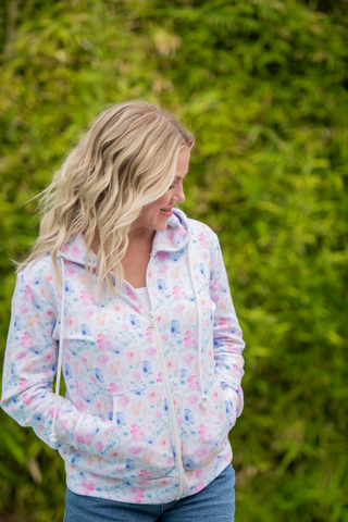 IN STOCK Fullzip Hoodie - Petal Gardens