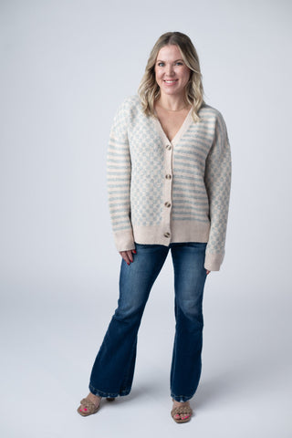 IN STOCK Pattern Mix Neutral Cardigan FINAL SALE