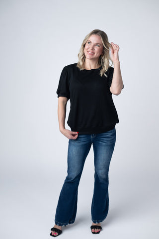 IN STOCK Katie Cozy Top - Black