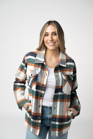 IN STOCK Norah Shacket - Harvest Plaid