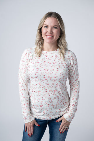 IN STOCK Blair Long Sleeve Top - Micro Pink Floral