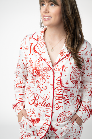 IN STOCK Pajama Top and Pants Set - Merry & Bright