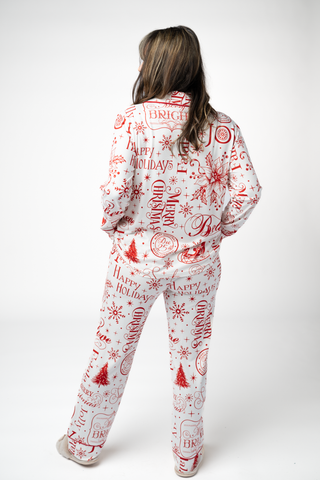 IN STOCK Pajama Top and Pants Set - Merry & Bright