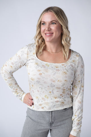 IN STOCK Alyssa Long Sleeve Top - Blush Floral