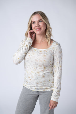 IN STOCK Alyssa Long Sleeve Top - Blush Floral