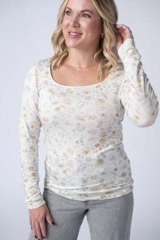 IN STOCK Alyssa Long Sleeve Top - Blush Floral