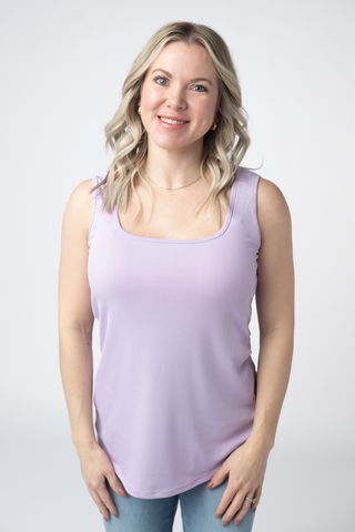IN STOCK Rachel Ribbed Tank -  Lavender FINAL SALE