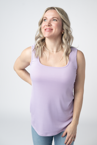 IN STOCK Rachel Ribbed Tank -  Lavender FINAL SALE