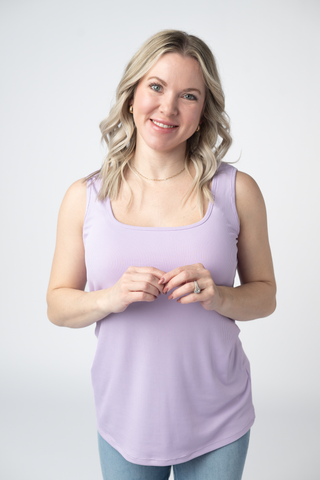 IN STOCK Rachel Ribbed Tank -  Lavender FINAL SALE