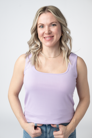 IN STOCK Rachel Ribbed Tank -  Lavender FINAL SALE